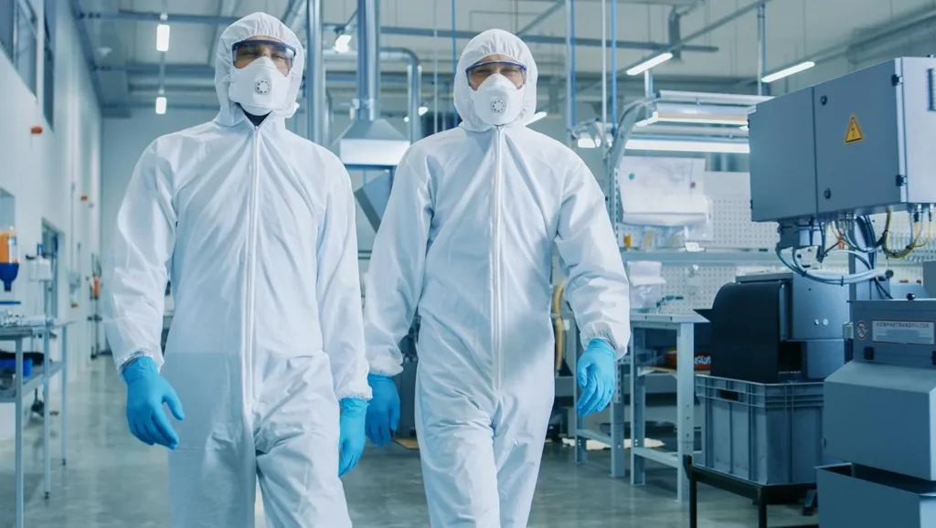 Antistatic Coverall in GMP Cleanrooms